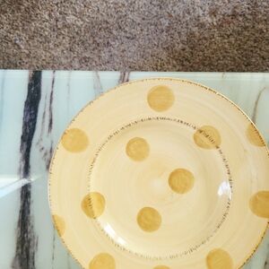 Polka Dot Ceramic Dinner Plate/Serving Plate